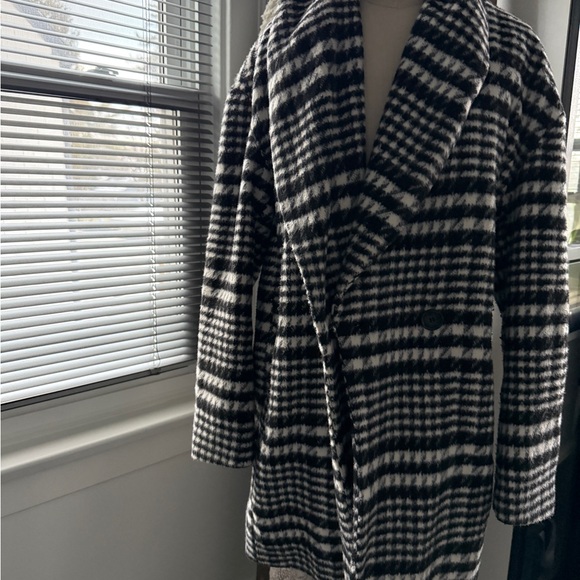 Avec Les Filles Brushed Wool Houndstooth Coat - Picture 2 of 7